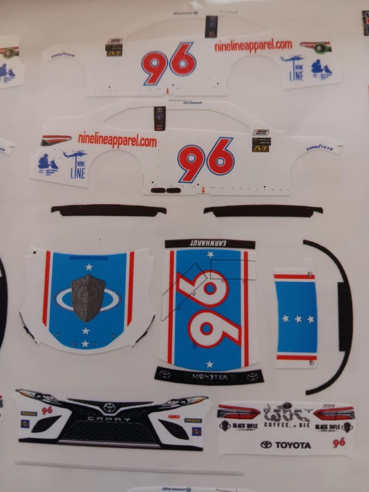Calcomanías Peel& Stick 2018 Jeffrey Earnhardt 96 Throwback Xfinity 1/64 Foto 1 de 1