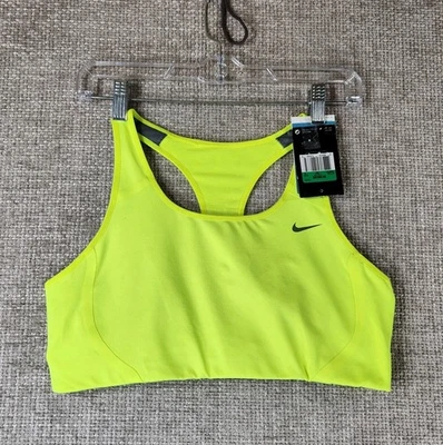 Nike Victory High Support Sports Bra Womens XL Neon Yellow Mesh Back NWI - Image 1 of 4