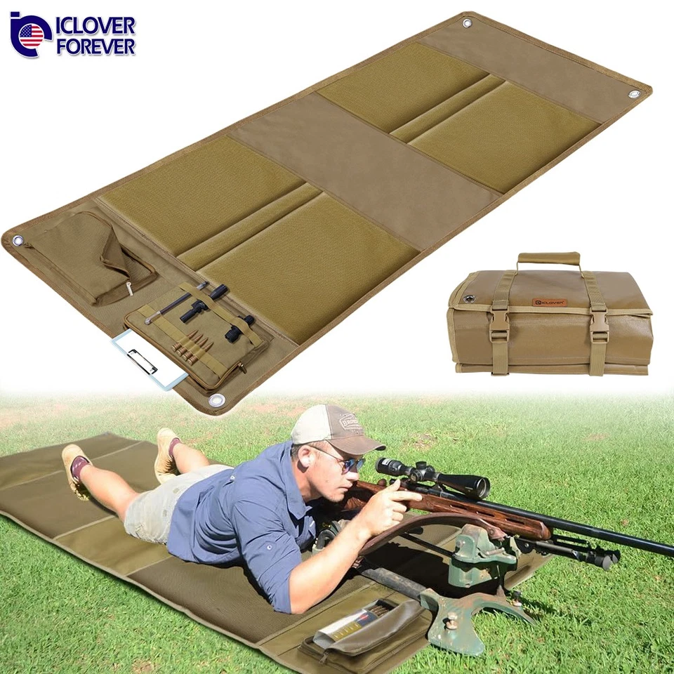 Alfombra de tiro portátil táctica propensa acolchada enrollable almohadilla impermeable campo de caza Foto 1 de 4