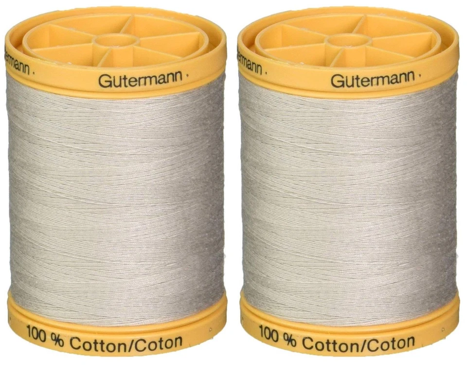 Gutermann (800M-618-2pack) Natural Cotton Thread 800m/875yds Sandy Grey 2-pack - Image 1 of 1