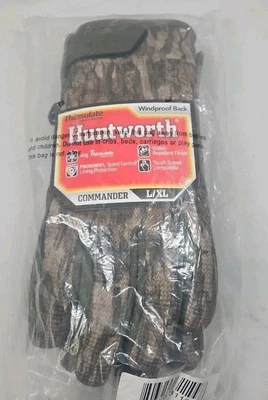NWT HUNTWORTH Commander Thinsulate Windproof Water Repellent Camo Gloves L /XL - Image 1 of 4