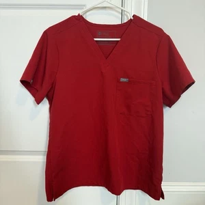 Figs Technical Collection Women’s Red Scrub Top Size Large - Picture 1 of 3