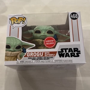 Funko Pop! Vinilo: Star Wars - Grogu con mariposa - GameStop (exclusivo) #468 - Imagen 1 de 6