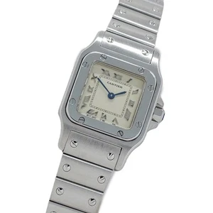 Cartier W20024D6 Santos Galbée SM Stainless Steel Quartz Used From Japan - Picture 1 of 10