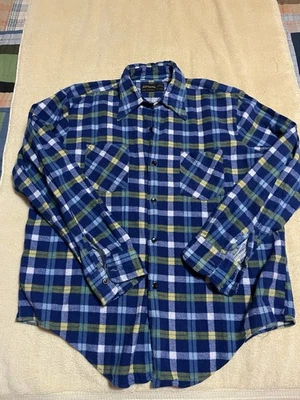 Vintage JC Penney Plaid Flannel Shirt Mens L 70s 80s M/L READ - Image 1 of 2