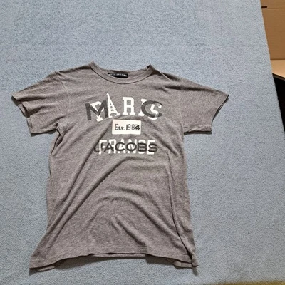 Marc Jacobs футболка мужская размер средний серый вязаный повседневный ворота короткий рукав - Изображение 1 из 4