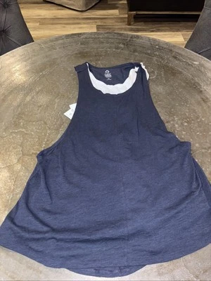 Tasc Performance 女式 Streets to Studio 背心中号蓝色运动服全新带标签 — 第 1/4 张图片