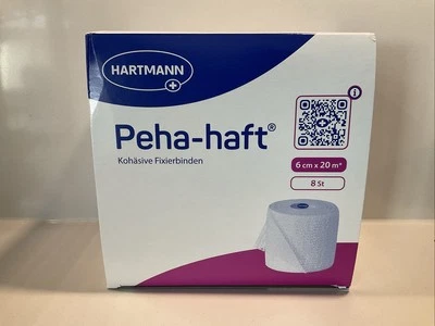 Peha Haft Fixierbinde - 6 cm x 20 m - REF 300050 - Pack 8 Stück - PZN 12550378 - Bild 1 von 2