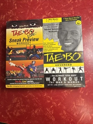 Billy Blanks Tae Bo Ultimate Total Body Workout Live VHS 2 Pack NEW SEALED - Image 1 of 4