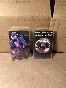 Neil Young Crazy Horse cassette tape lot of 2 Ragged Glory Freedom Rock - Picture 1 of 3