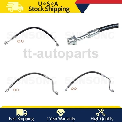 Manguera de línea de freno delantero trasero Sunsong para Hyundai Santa Fe 2010 2011 2012 Foto 1 de 4