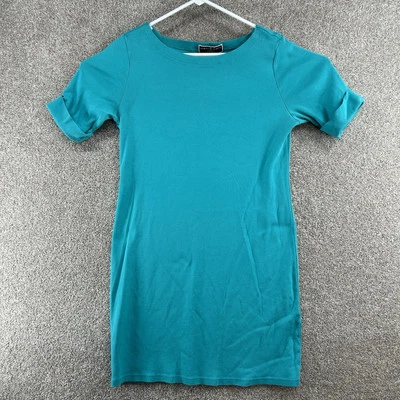 Karen Scott Sport Women's Dress Size Medium Blue Short Sleeve Pullover Shift - Image 1 of 4