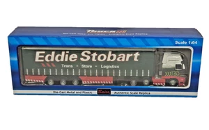 SAICO TRUCK TRANSPORTER VOLVO EDDIE STOBART CURTAINSIDE TRAILER 1:64 24492 BOXED - Picture 1 of 12