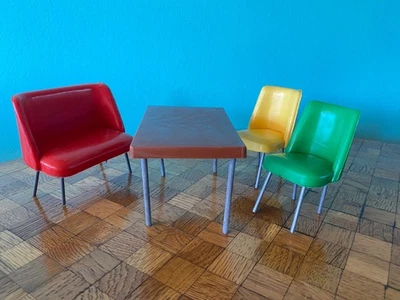 Stuhl Sessel Tisch Sofa Jean Höfer 60er  Puppenhaus Puppenstube dollhouse chair - Bild 1 von 4