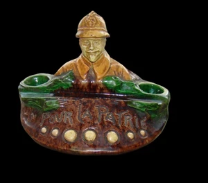 Tintera cerámica 1914-1918 "Pour la Patrie" Francia - Imagen 1 de 6