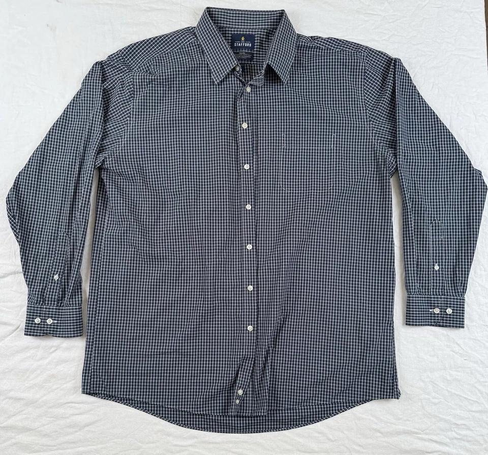 Súper Camisa Stafford Travel Performance Calce Regular Para Hombre Talla 18 36-37 Foto 1 de 4