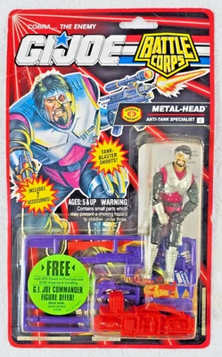 VTG 1993 Hasbro G.I. Joe Battle Corps Metal-Head MOC Cobra Figure ARAH GIJOE - Image 1 of 4