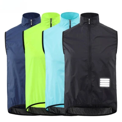 Sleeveless Bicycle Gilet Black Lightweight Outdoor Windproof MTB Sport Wind Vest - Image 1 of 4