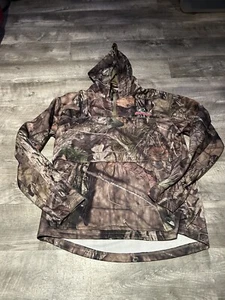 EHG Men's Large Hoodie Elite Quarter Zip Mossy Oak In EUC - Picture 1 of 7