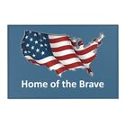 Tapis de la carte du drapeau américain patriot patriotisme Home of the Brave Area 