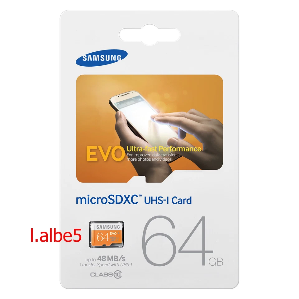Samsung EVO 64GB Micro SD SDHC SDXC 48MB/s UHS-I Class10 Memory Card  - Image 1 of 1