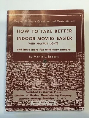 Calculadora de exposición Mayfair y manual de películas, 1956 Martin L. Roberts. Se envía gratis Foto 1 de 4