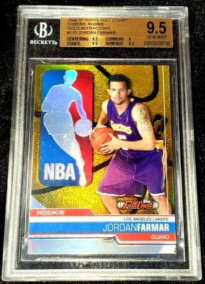 JORDAN FARMAR 2006-07 TOPPS FULL COURT GOLD REFRACTOR ROOKIE RC 37/50 BGS 9.5 - Image 1 of 4