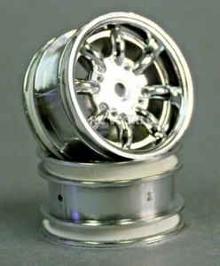 ABC Hobby RC Car 1/12 RIMS WHEELS Chrome 8 Spoke Watanabe RS #24115 (2PCS) - Picture 1 of 3