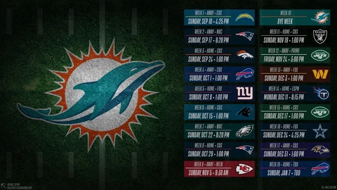 2023 NFL Miami Dolphins Football Schedule Magnets (Multiple Sizes) Cover