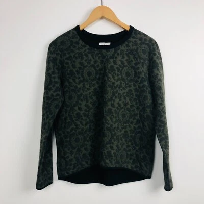 Lou & Grey Women's Printed Long Sleeve Sweatshirt Green Black Casual Size XS - Image 1 of 4