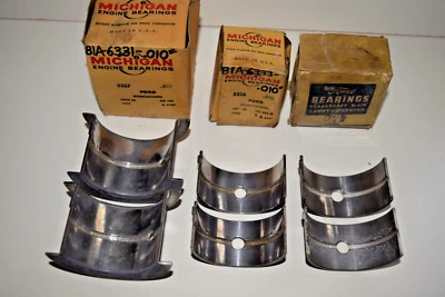 Juego de rodamientos principales Ford Mercury 39-48 .010 NOS cabeza plana 40 41 42 46 47 1939-1948 Foto 1 de 4