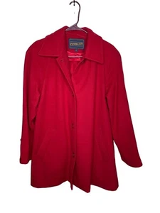 Pendleton Mujer Mezcla Lana Vestido Abrigo Talla 8 Rojo Botón Delantero - Imagen 1 de 6