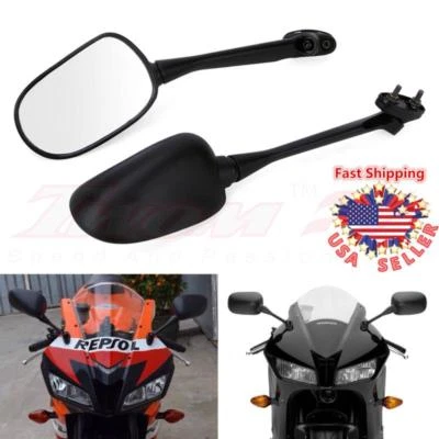 Espejos retrovisores largos de repuesto para motocicleta para moto deportiva Honda CBR600RR 1000R EE. UU. Foto 1 de 4