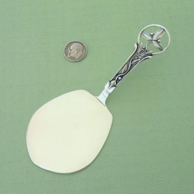 DENMARK Датский СЕРЕБРЯНЫЙ 826 Маленький КАНАПЕ Кондитерский СЕРВЕР Сервировка АР-НУВО 5 1/8" - Изображение 1 из 3