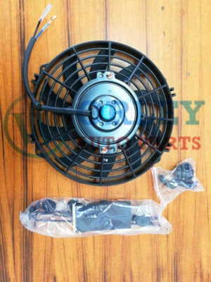 QLD Universal 9 inch 12V volt Electric Cooling Fan Thermo Fan + Mounting kits - Image 1 of 4