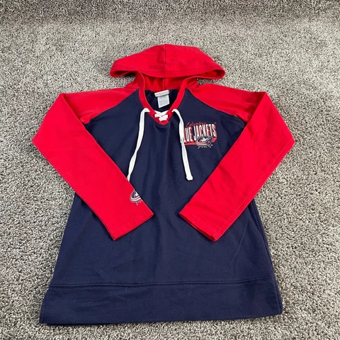 Columbus Blue Jackets Sweater Womens Small Blue Sweatshirt NHL Hockey Ladies Cover