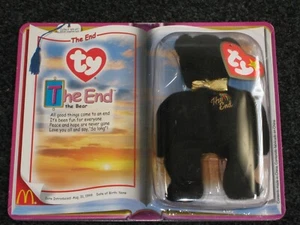 The End the Bear McDonalds TY Teenie Beanie Baby 1999 Raro Retirado The End Bear - Imagen 1 de 6