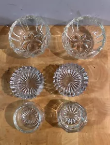 6 ciotole in vetro taglio vintage assortite - Foto 1 di 2
