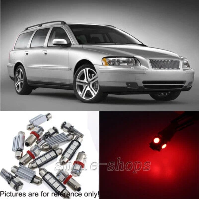 Красный комплект светодиодных ламп для салона 16X без ошибок для Volvo V70 Estate XC70 2002-2007 годов выпуска - Изображение 1 из 4