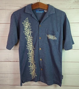 Men's Vintage Jimmyz Blue Button Up Shirt Tropical Surf Size Medium - Picture 1 of 10