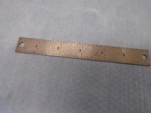 STARRETT #C604RE-6  6” Spring Tempered Steel Rule - Picture 1 of 3