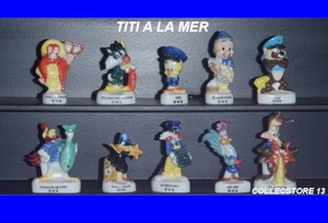 SERIE COMPLETE DE FEVES WARNER TITI A LA MER BRILLANT