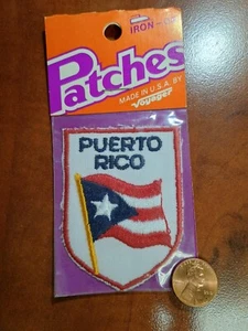 Vintage Voyager Puerto Rico Flag Embroidered Patch Emblem NEW Iron-On, Sew - Picture 1 of 3