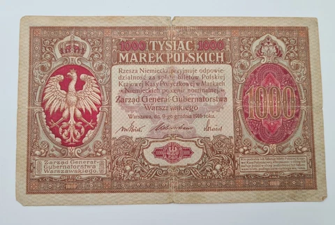 POLAND 1000 MAREK 1916 BANKNOTE Cover