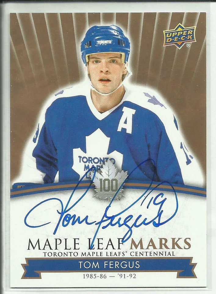 2017 Upper Deck Toronto Maple Leafs Centennial Autographs #MLM-TF Tom Fergus - Image 1 of 2