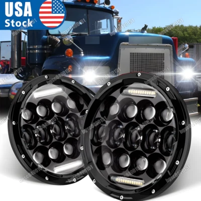 Faros LED redondos sellados de haz alto/bajo con DRL para Mack serie R de 7"" pulgadas 2 un. Foto 1 de 4