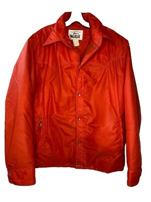 Vintage 80s Woolrich Red Western Style Puffer Jacket Men’s Size XL - Image 1 of 4