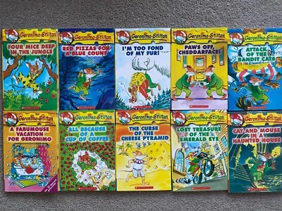 NEW 10 X Scholastic Geronimo Stilton Book Set The First 10 Books #1-10 Paperback - Image 1 of 2