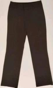 AB Studio Women's Size 4L Brown Pants Career Dress Slacks Flat Front Poly Blend - Picture 1 of 5