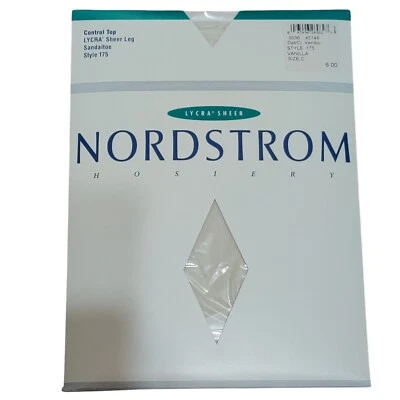 Nordstrom C Control Top Sheer Sandaltoe Pantyhose Style 175 Vanilla Vintage NIP - Image 1 of 4